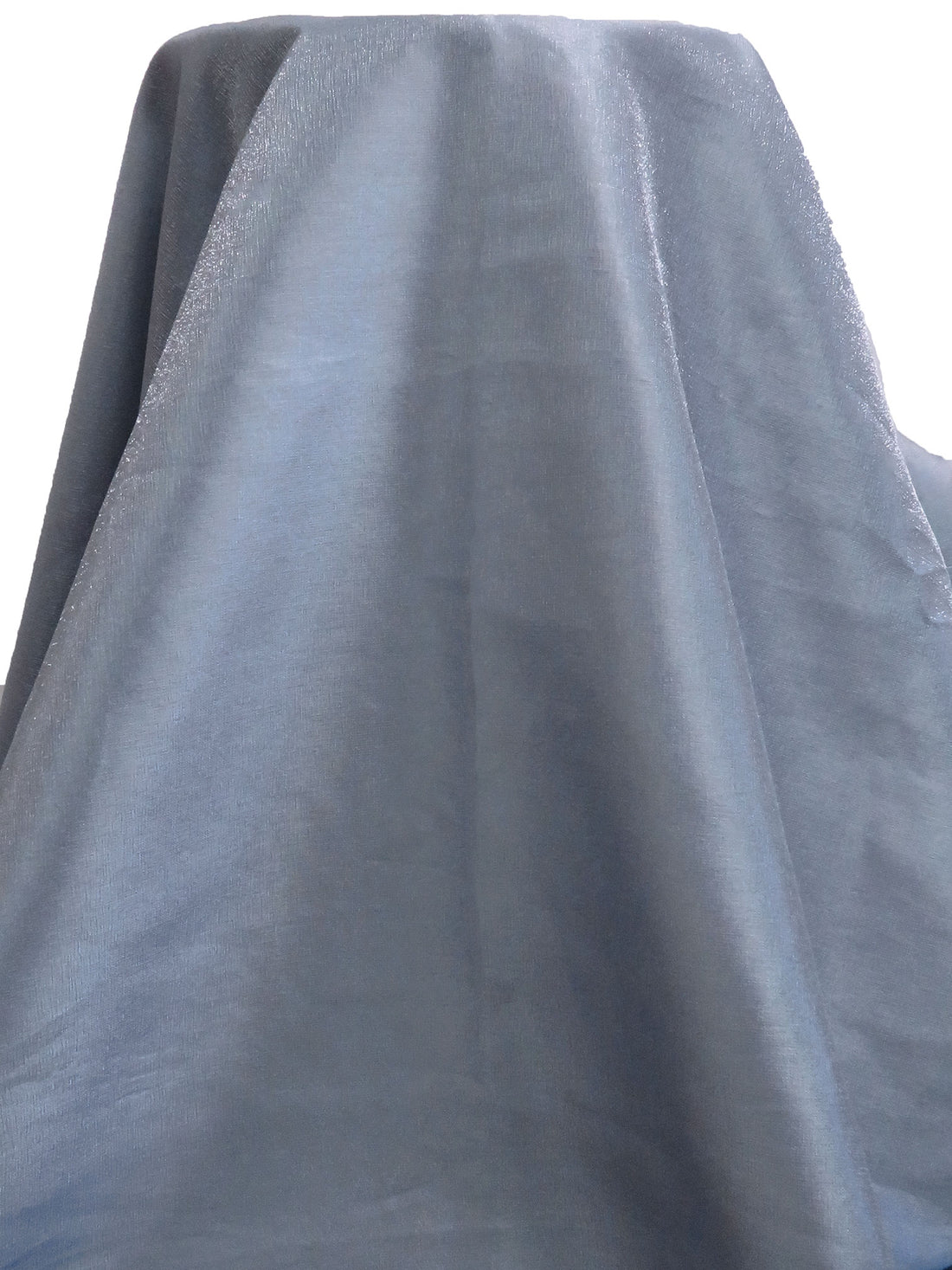 Light Steel Blue Polyester/Metallic Satin - NY Designer - 58W