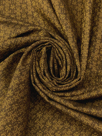 Vegas Gold/Dark Umber/Coyote Brown 100% Cotton Novelty Weave Jacquard - NY Designer - 44W