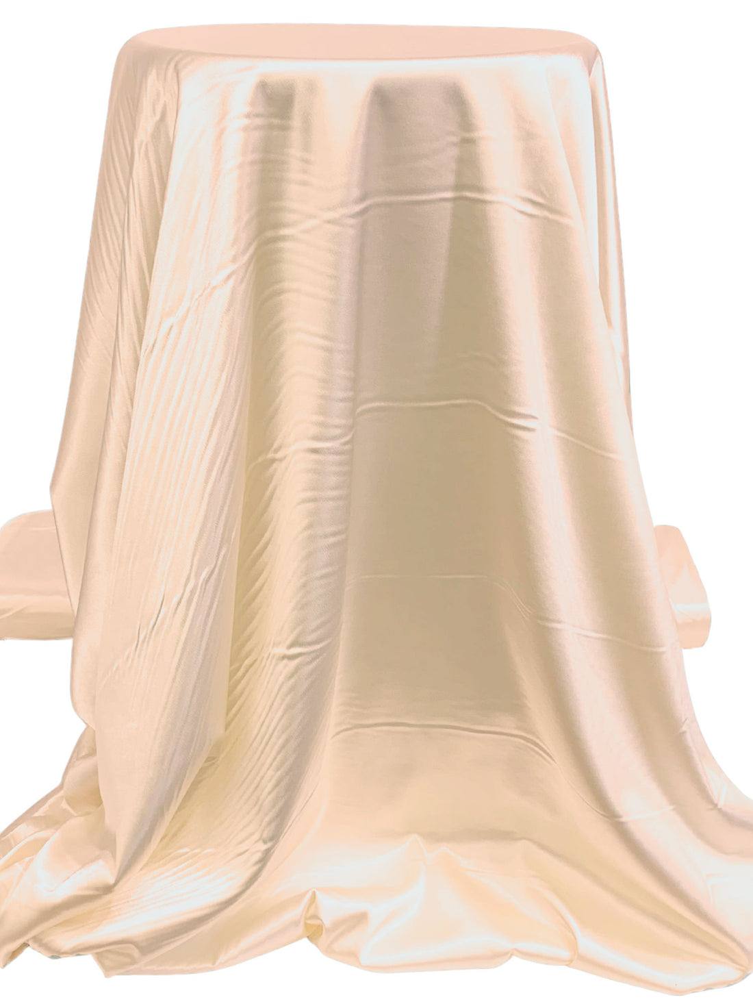 Pale Champagne Polyester/Lycra Stretch Satin 58W