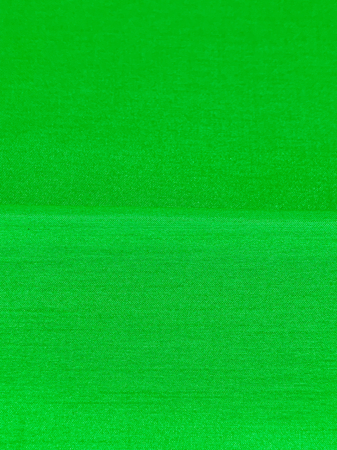 Lime Green 100% Polyester Satin Shantung - NY Designer - 58W