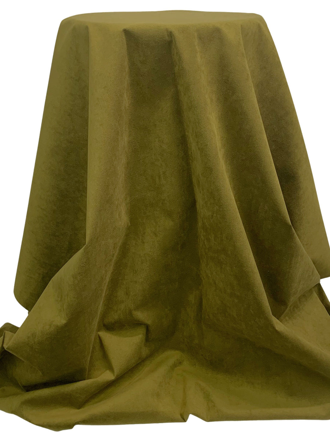 Mustard Green 100% Polyurethane Light Weight Ultra Suede - NY Designer - 46W