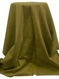 Mustard Green 100% Polyurethane Light Weight Ultra Suede - NY Designer - 46W