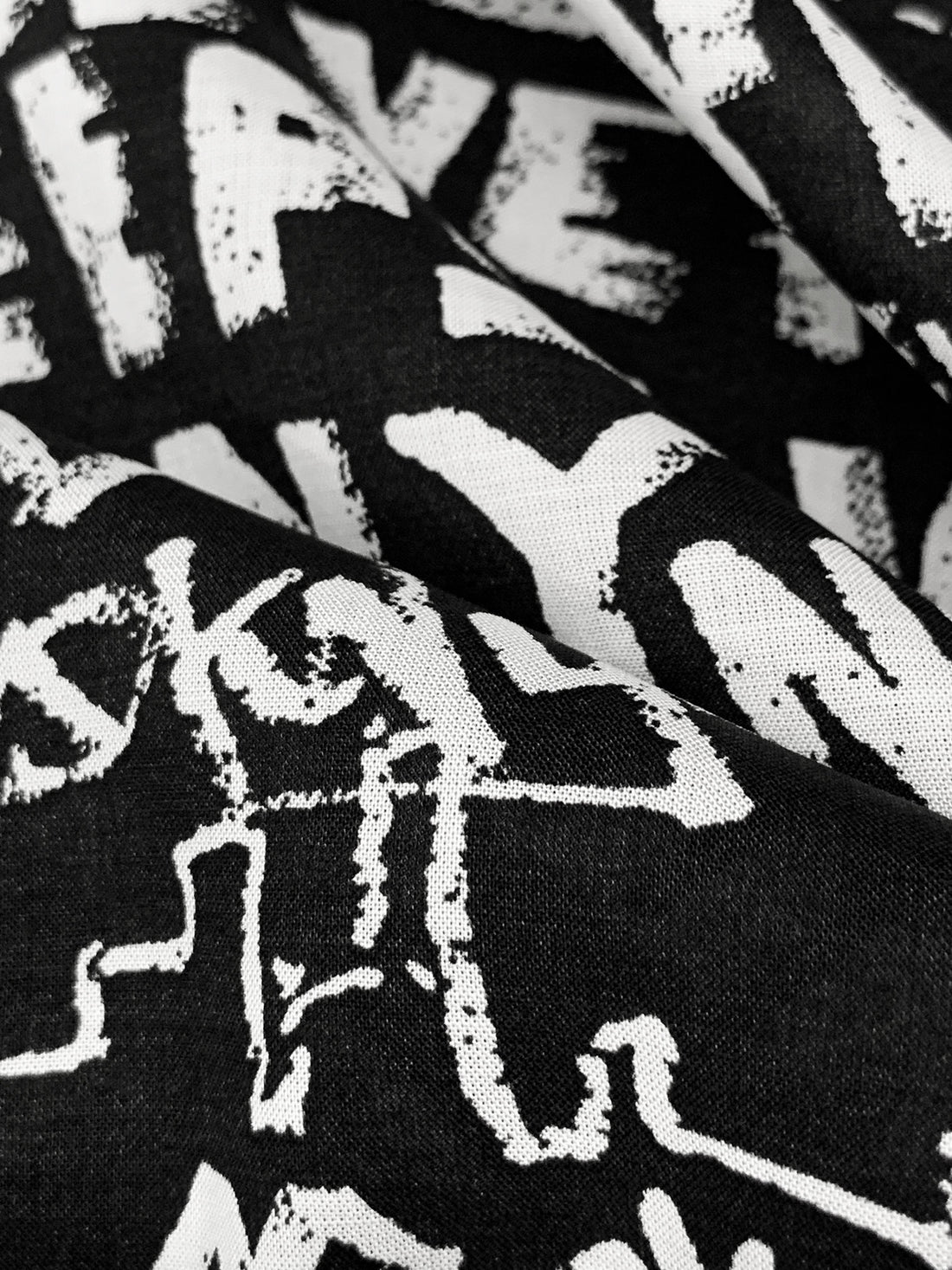 Black/White 100% Rayon Designer Print Voile - NY Designer - 51W