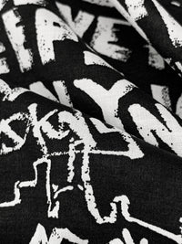 Black/White 100% Rayon Designer Print Voile - NY Designer - 51W