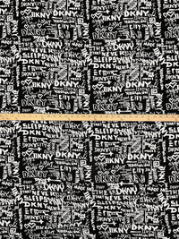 Black/White 100% Rayon Designer Print Voile - NY Designer - 51W