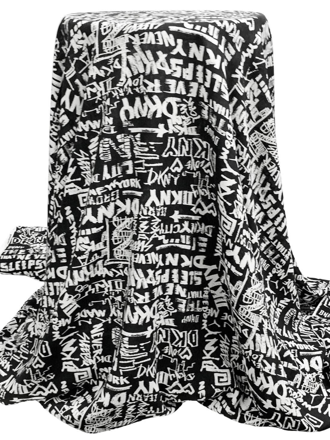 Black/White 100% Rayon Designer Print Voile - NY Designer - 51W