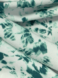 Honeydew Mist/Dark Jungle Green Polyester/Lycra Abstract Print Blouse Weight Woven - NY Designer - 53W