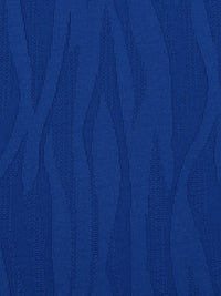 Dark Cobalt Blue Polyester/Lycra Abstract Animal Weave Jacquard Double Knit 60W