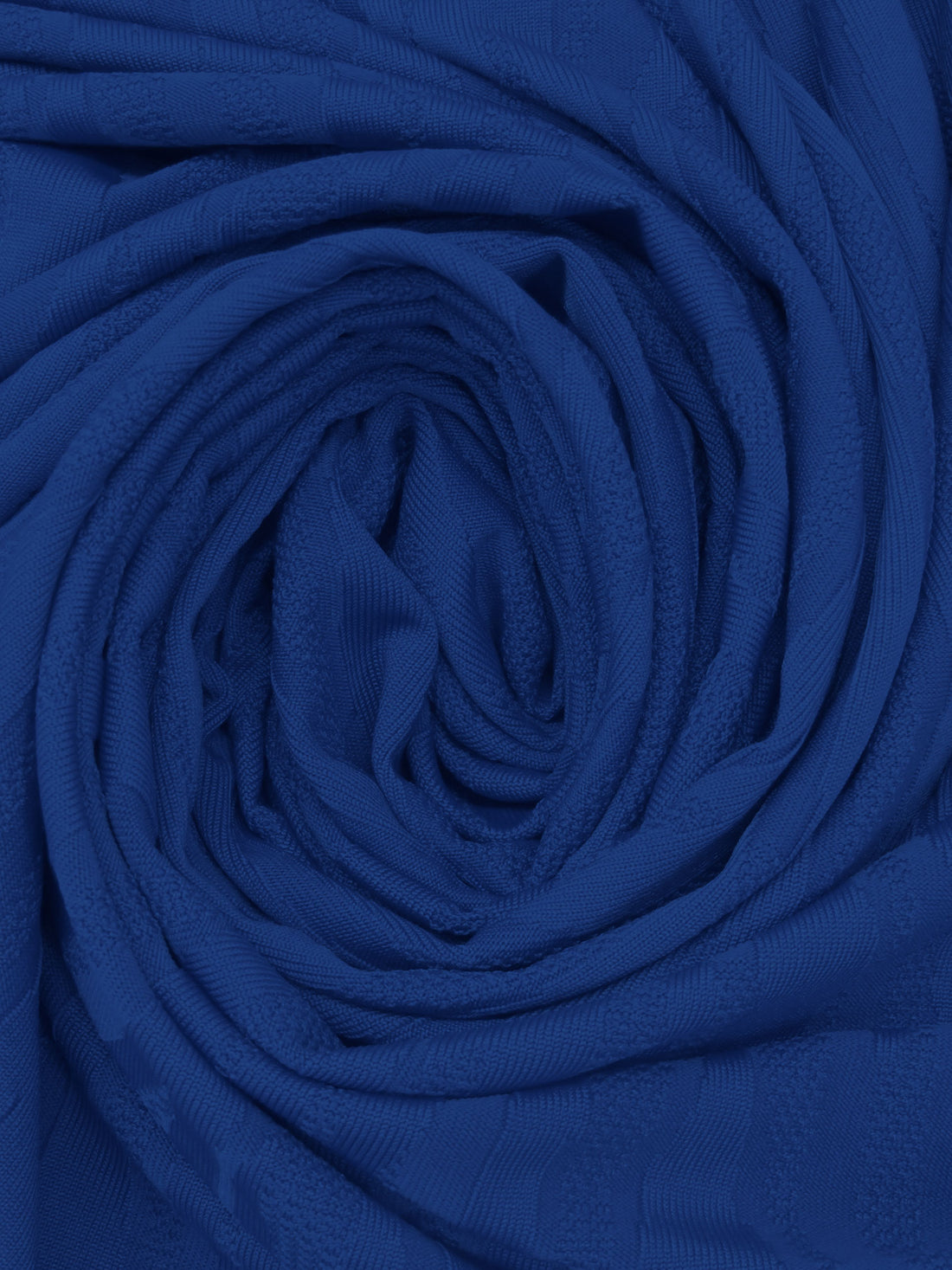 Dark Cobalt Blue Polyester/Lycra Abstract Animal Weave Jacquard Double Knit 60W