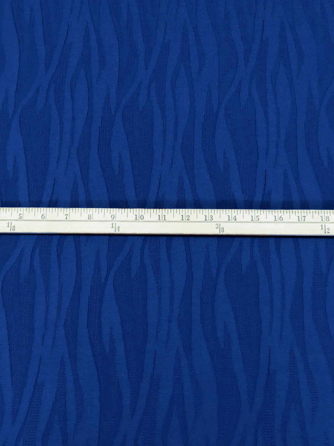 Dark Cobalt Blue Polyester/Lycra Abstract Animal Weave Jacquard Double Knit 60W