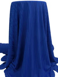 Dark Cobalt Blue Polyester/Lycra Abstract Animal Weave Jacquard Double Knit 60W