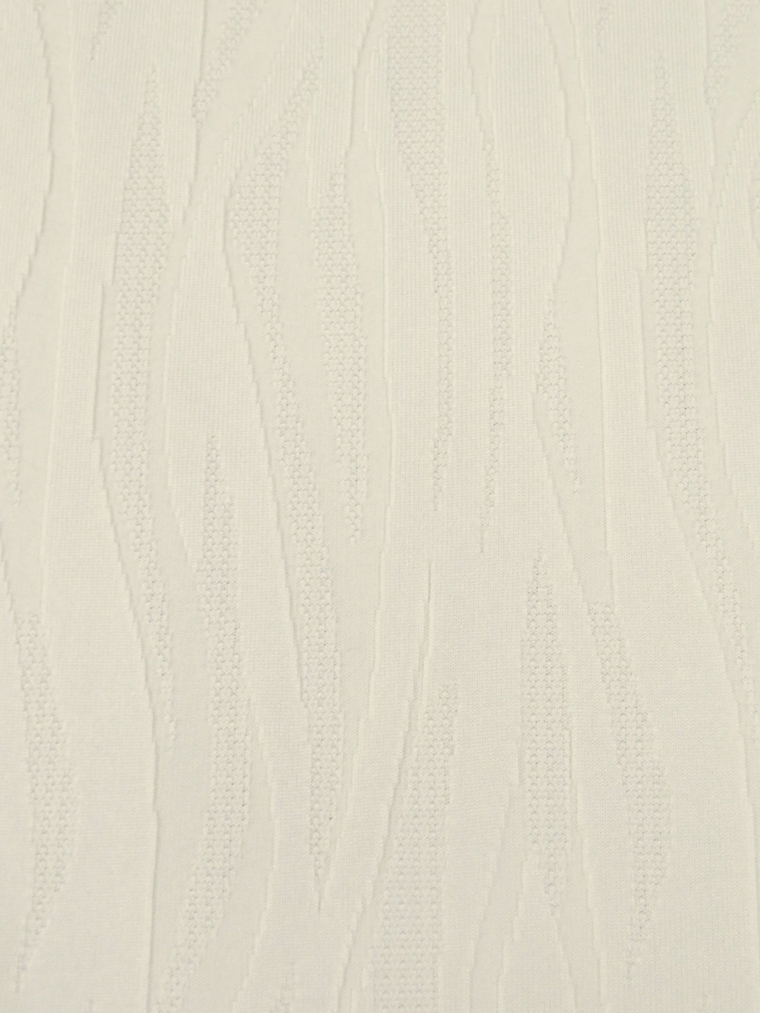 Warm White Polyester/Lycra Abstract Animal Weave Jacquard Double Knit 60W