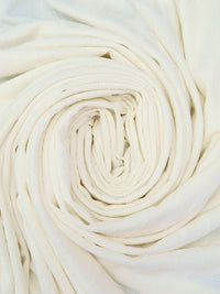 Warm White Polyester/Lycra Abstract Animal Weave Jacquard Double Knit 60W