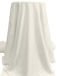 Warm White Polyester/Lycra Abstract Animal Weave Jacquard Double Knit 60W