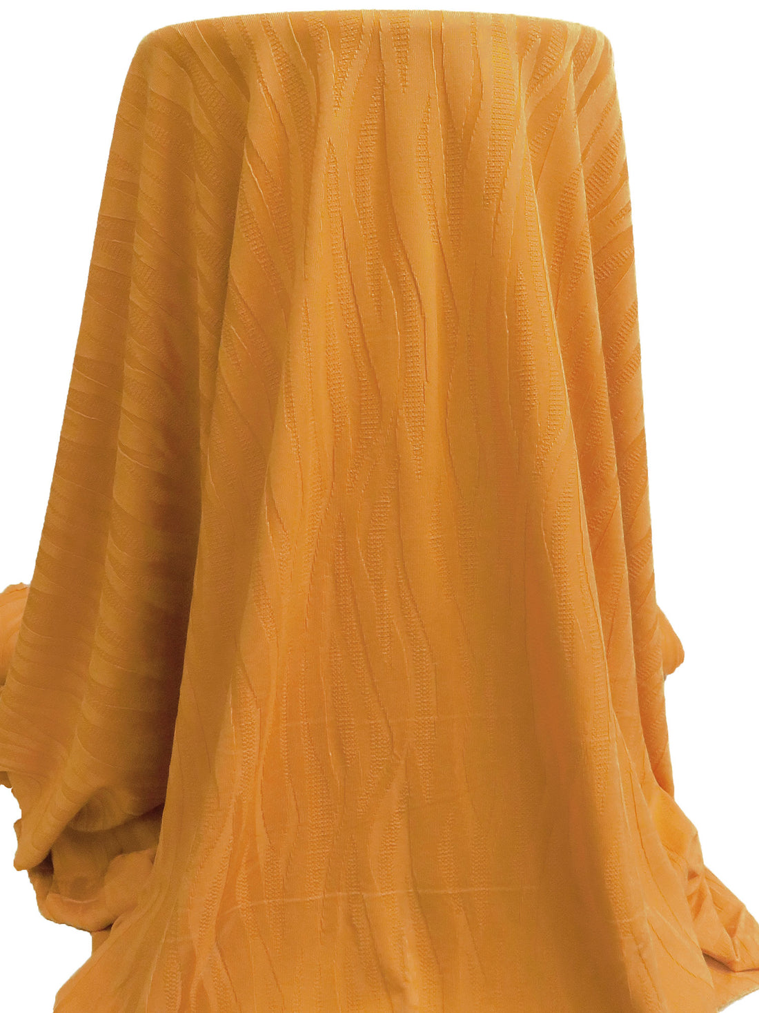 Ochre Polyester/Lycra Abstract Animal Weave Jacquard Double Knit 60W