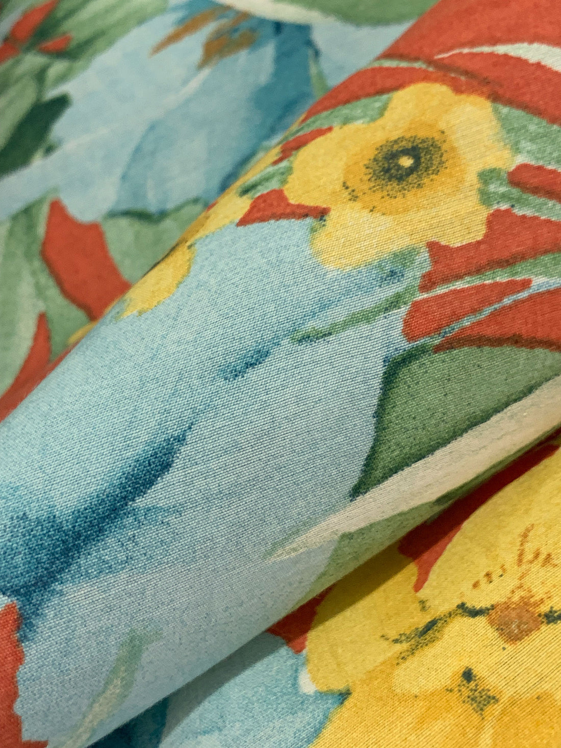 Fiery Copper/Powder Blue/Laurel Green/Multi Tencel/Nylon Floral Print Lawn 59W