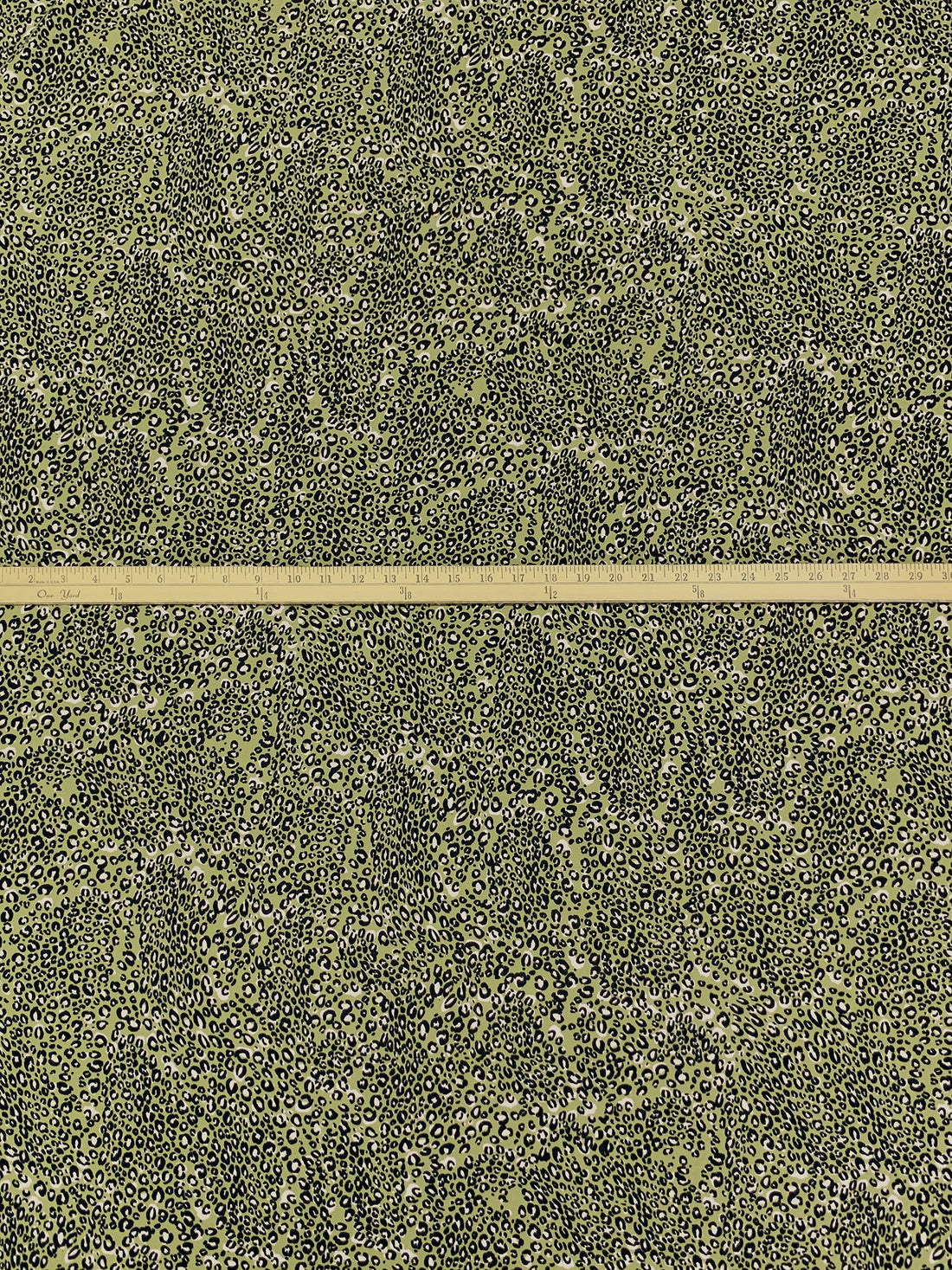 Sage Green/Black/Palest Pink 100% Rayon Animal Print Crepe Challis 55W