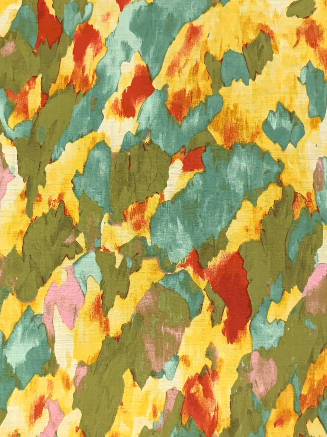 Wintergreen/Straw/Carmine/Multi Tencel/Nylon Abstract Print Lawn 59W