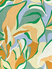 Deep Champagne/Lakeside Pink/Alabaster/Multi Rayon/Linen Floral Print Mid-Weight Woven 53W