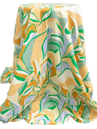 Deep Champagne/Lakeside Pink/Alabaster/Multi Rayon/Linen Floral Print Mid-Weight Woven 53W