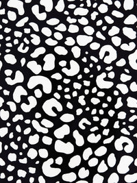 Black/White 100% Rayon Animal Spot Print Challis 55W