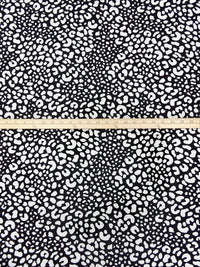 Black/White 100% Rayon Animal Spot Print Challis 55W