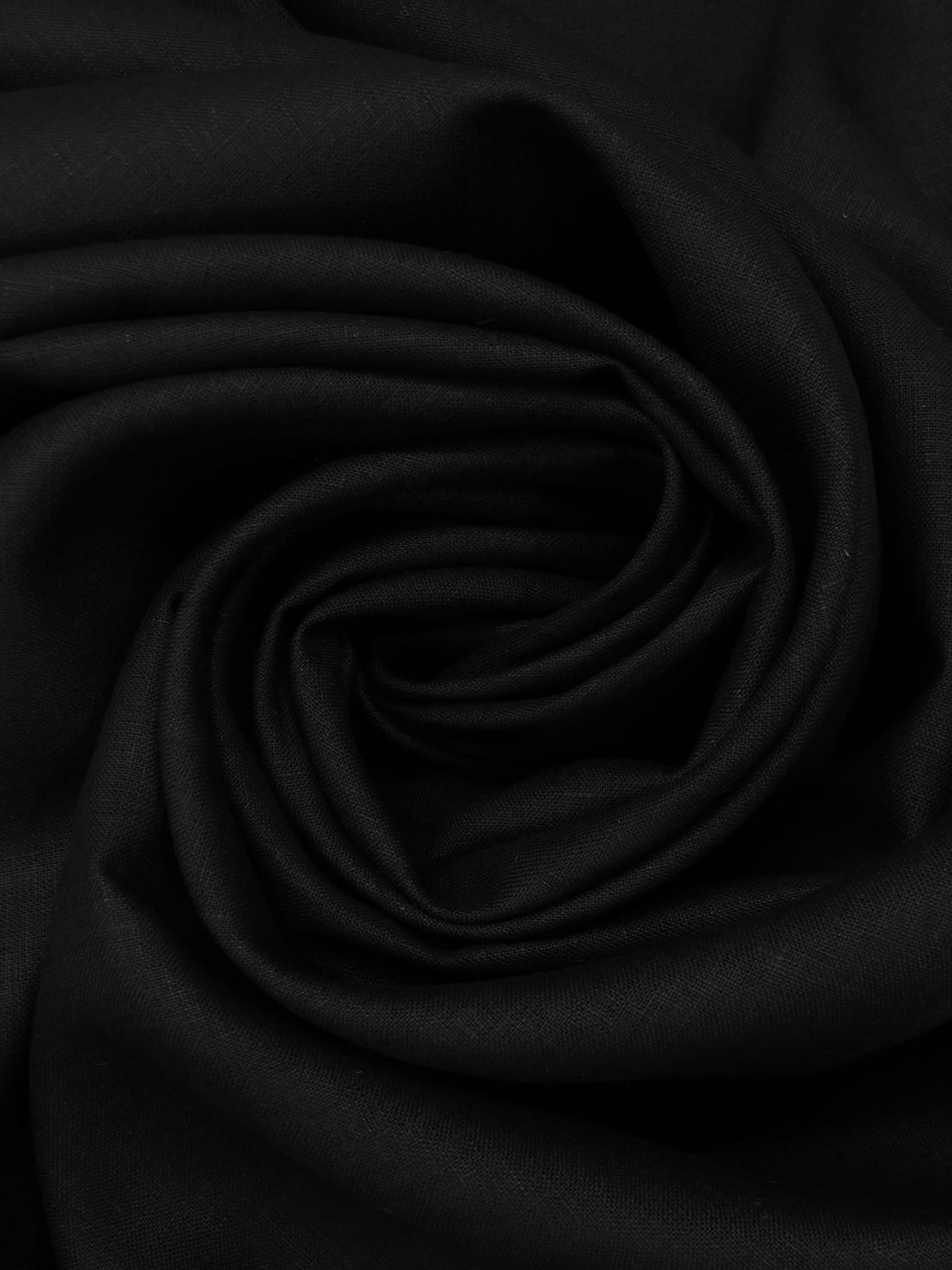 Black 100% Linen Midweight Woven 56W