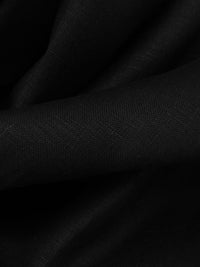 Black 100% Linen Midweight Woven 56W