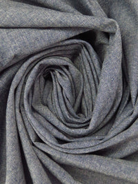 Indigo Blue/Natural 100% Cotton Denim Chambray Shirting 60W