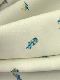Ivory/Sun Yellow/Mint/Blue 100% Polyester Vacation Print Performance Woven Shirting 56W
