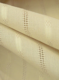 Blanched Almond Sky 100% Cotton Leno Vertical Stripe Weave Voile - LA Designer - 58W