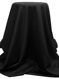 Obsidian Black Wool/Nylon Twill Suiting 60W