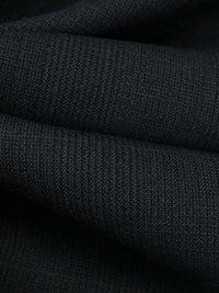 Dark Slate Gray/Earth Brown 100% Wool Plaid Weave Suiting 60W