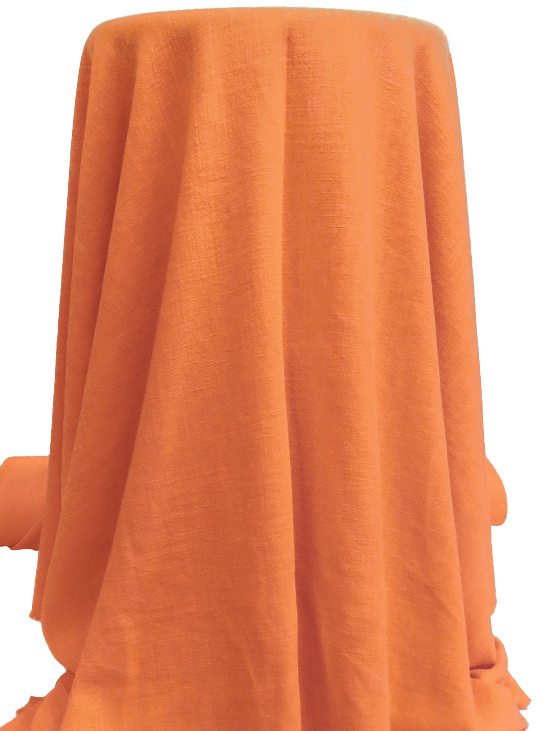 Coral Orange Rayon/Linen Crosshatch Woven 54W