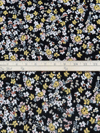 Peachy Pink/Black/Flax/Multi 100% Polyester Floral Weave Jacquard - NY Designer - 62W