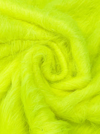 Neon Green 100% Polyester Faux Fur 60W