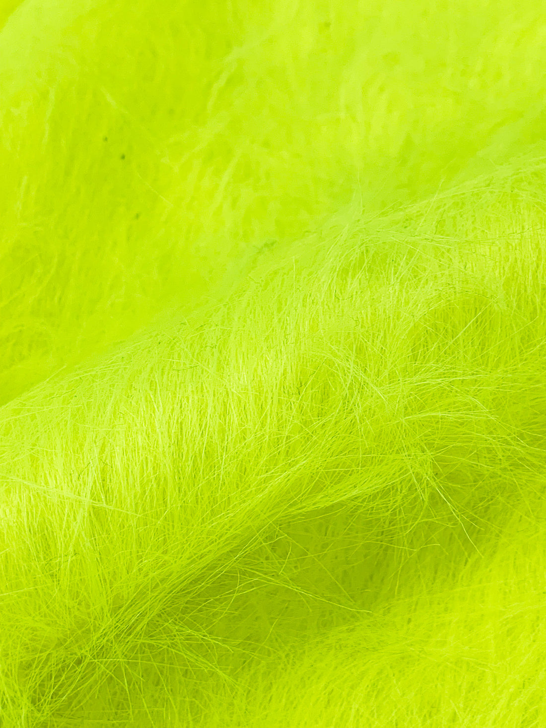 Neon Green 100% Polyester Faux Fur 60W