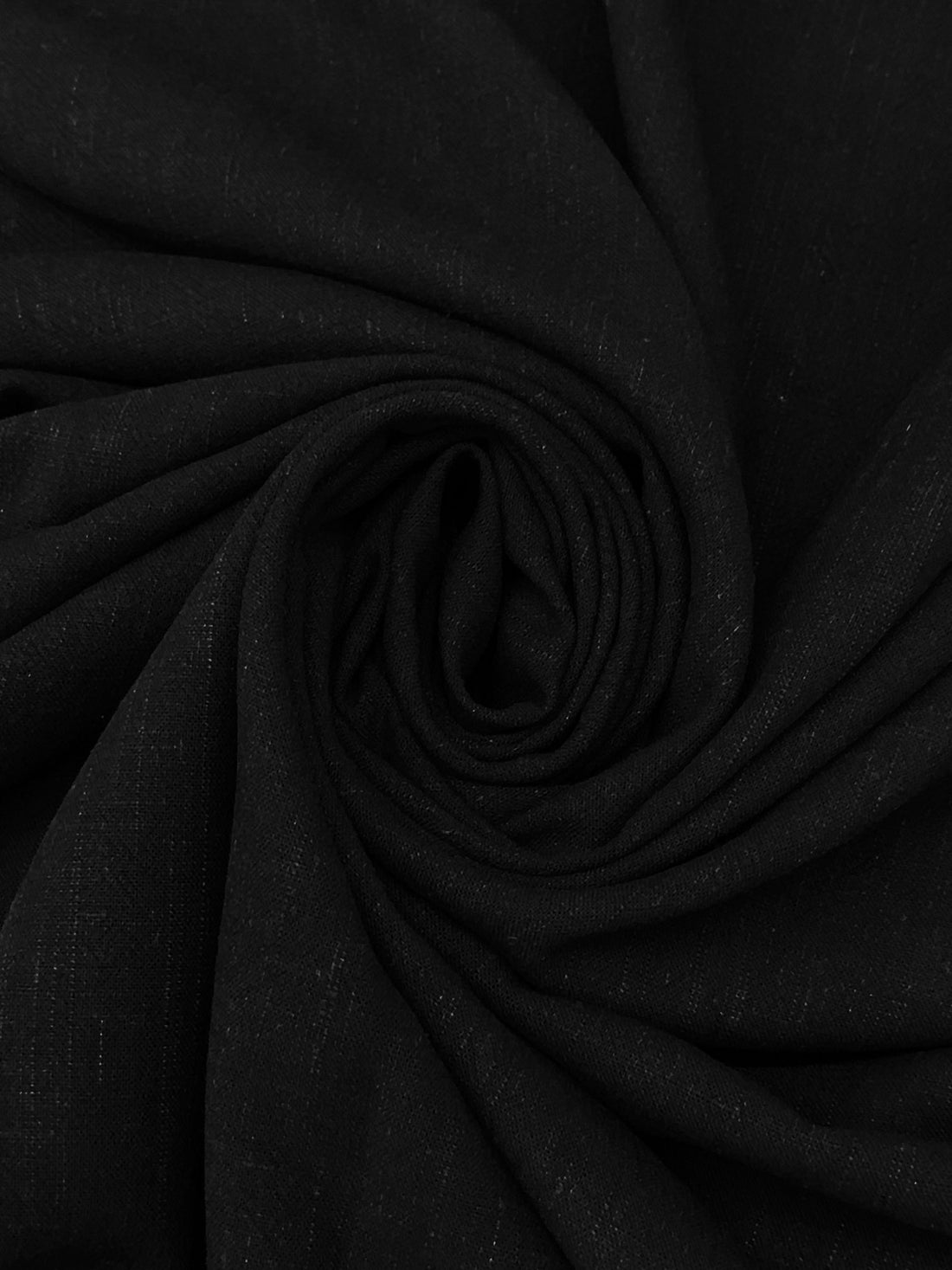 Black Rayon/Linen Crosshatch Woven 54W