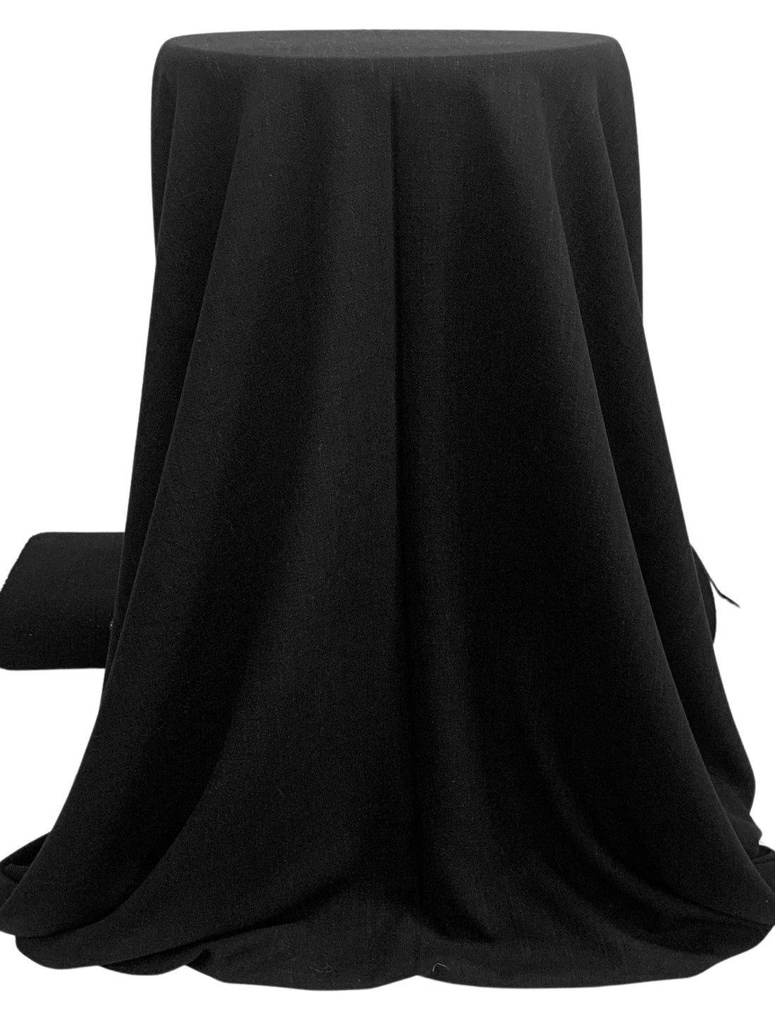 Black Rayon/Linen Crosshatch Woven 54W