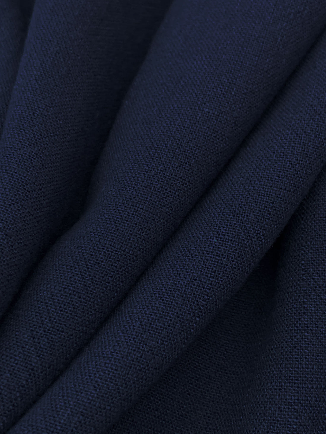 Deep Prussian Blue Rayon/Linen Crosshatch Woven 54W