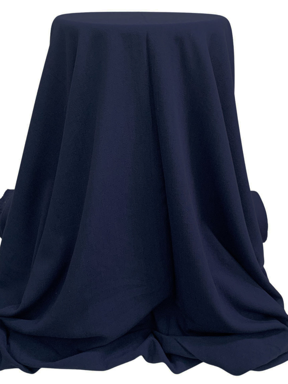 Deep Prussian Blue Rayon/Linen Crosshatch Woven 54W