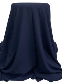 Deep Prussian Blue Rayon/Linen Crosshatch Woven 54W