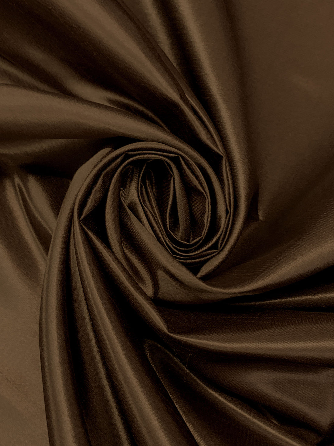 Sepia Brown 100% Polyester Satin Shantung - NY Designer - 58W