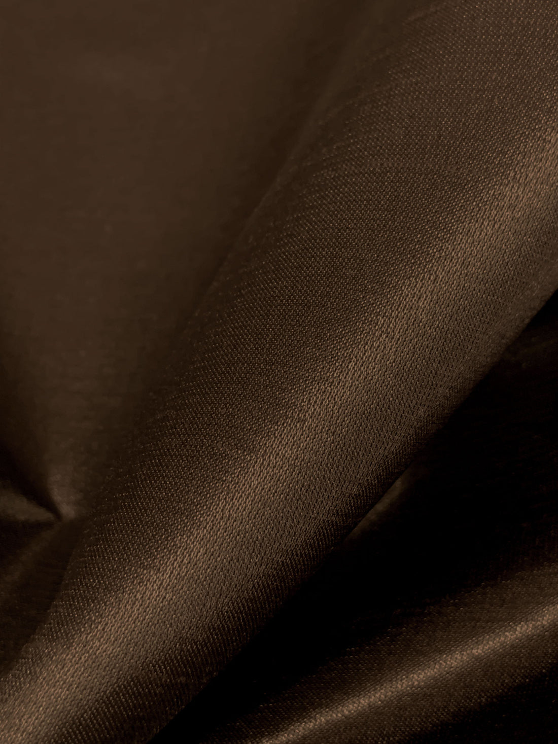 Sepia Brown 100% Polyester Satin Shantung - NY Designer - 58W