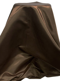 Sepia Brown 100% Polyester Satin Shantung - NY Designer - 58W