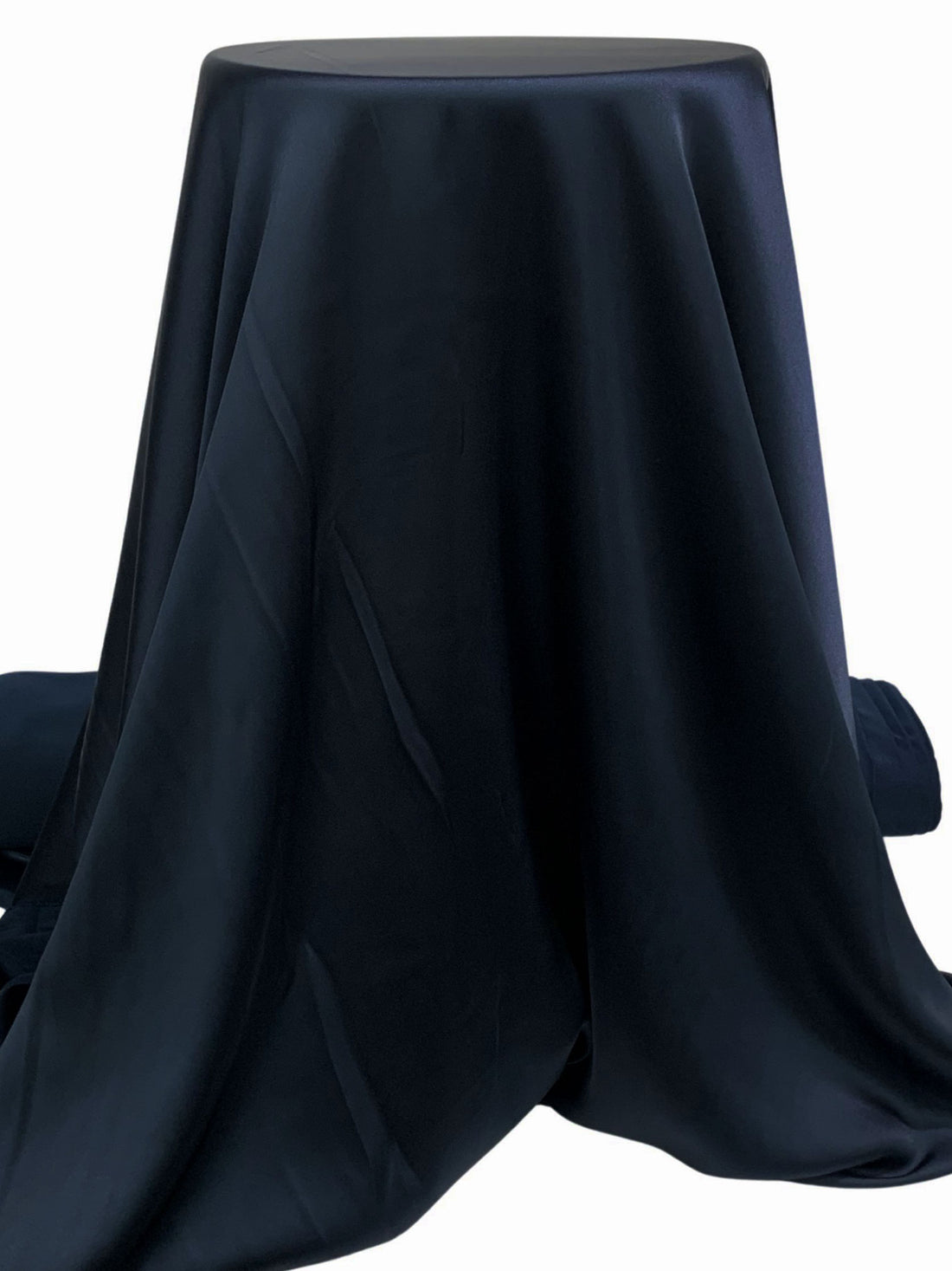 Dark Navy Polyester/Lycra Charmeuse 58W