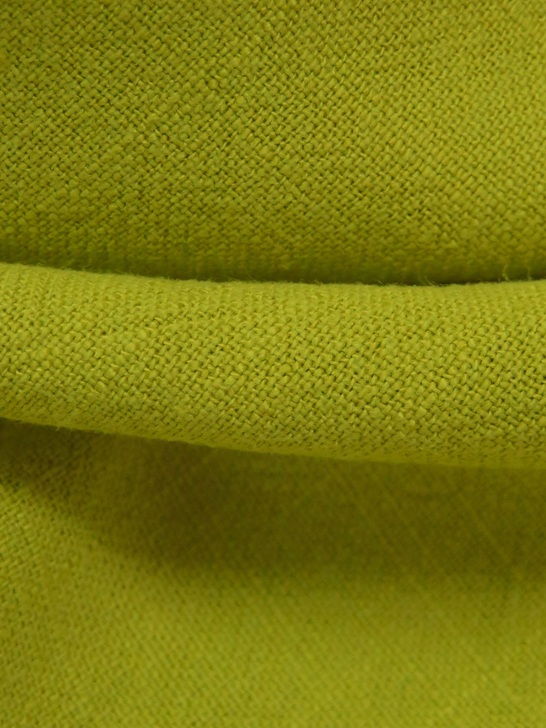Citron Green Rayon/Linen Crosshatch Woven 54W