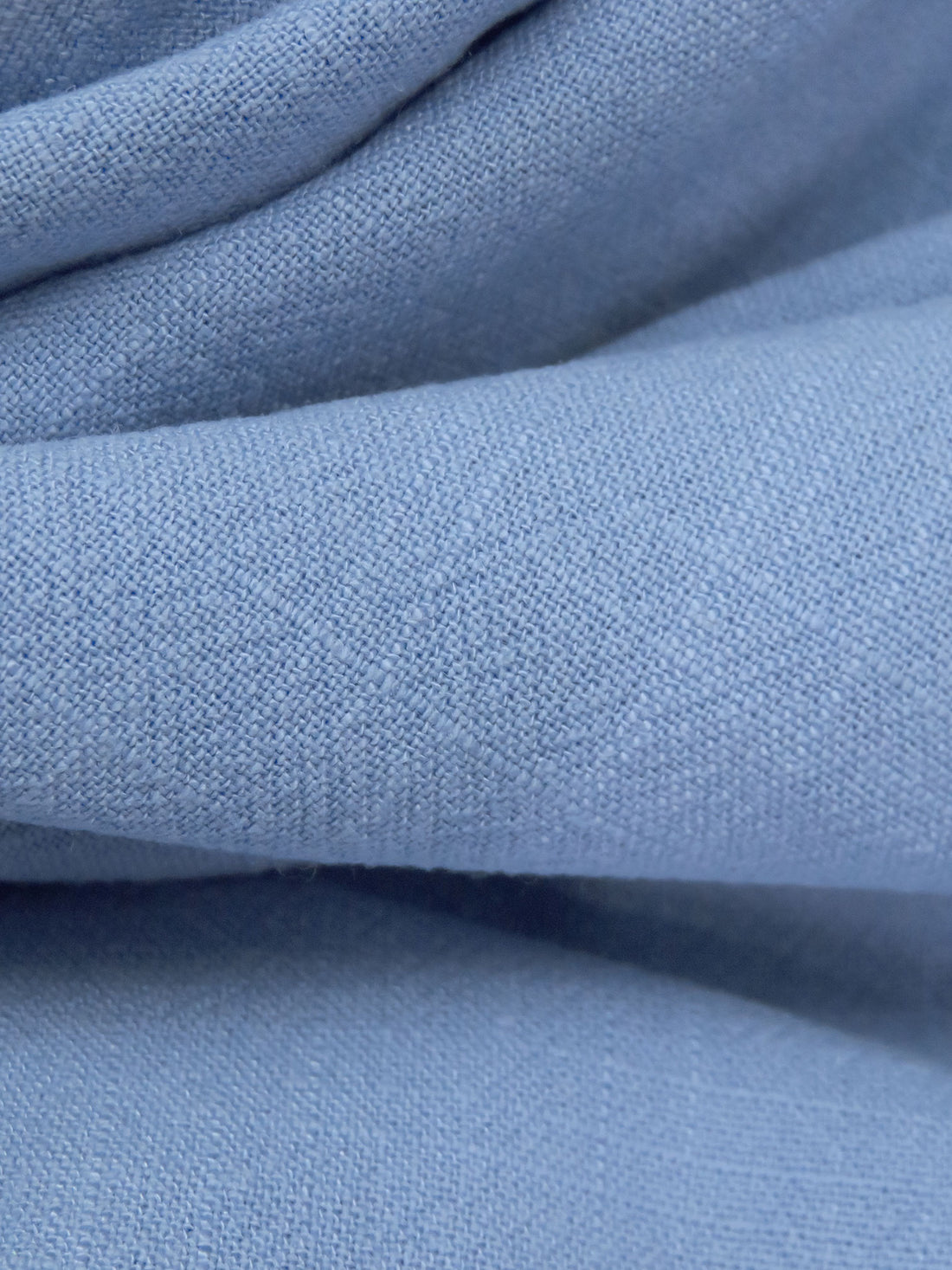 Dark Pastel Blue Rayon/Linen Crosshatch Woven 54W