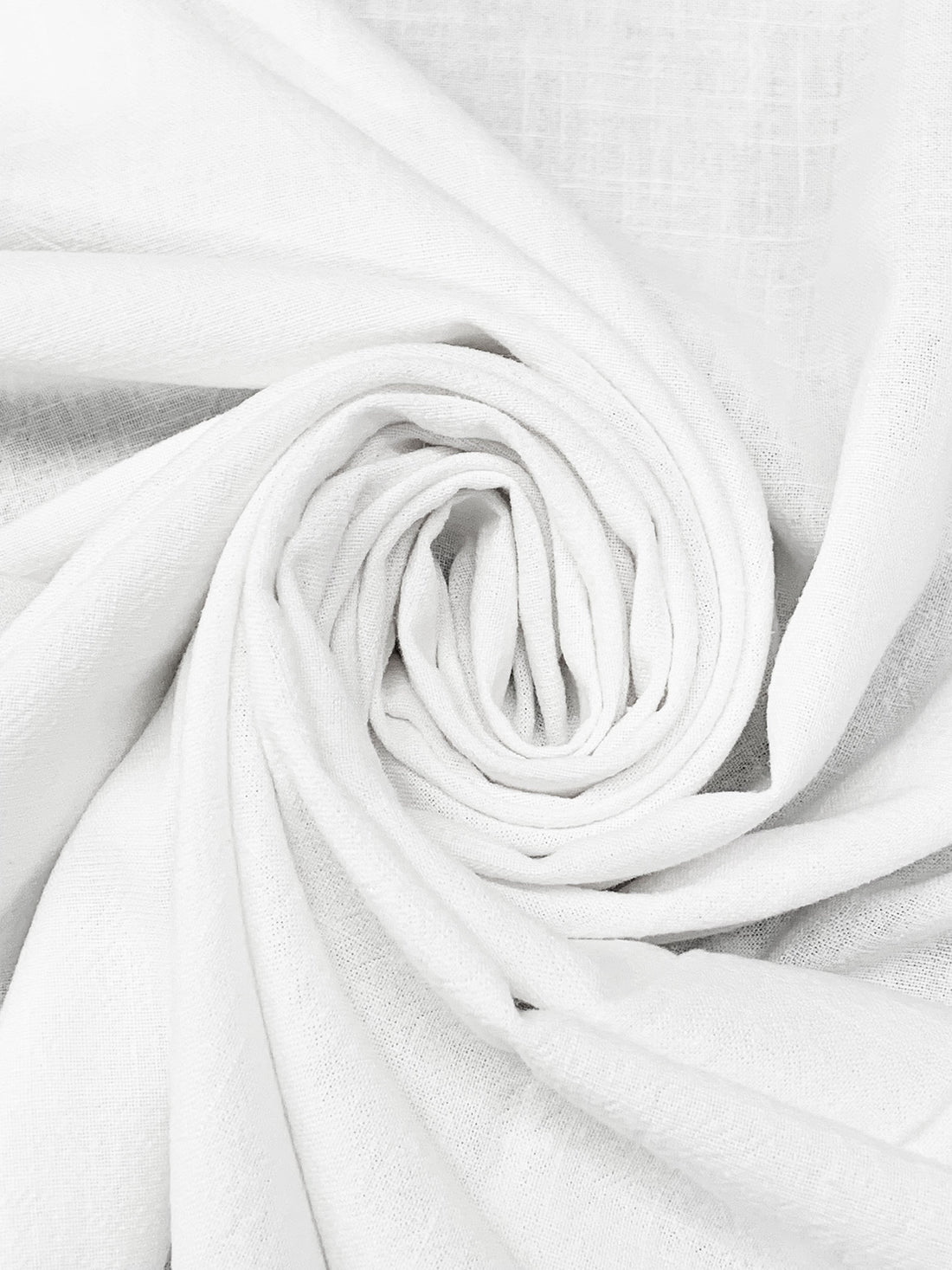 White Rayon/Linen Crosshatch Woven 54W