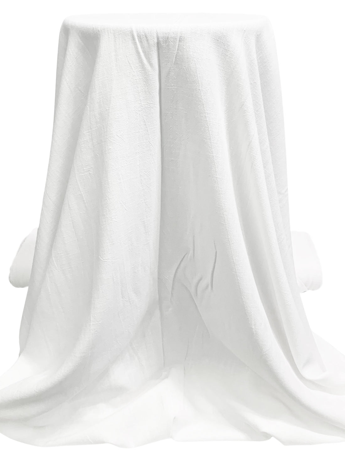 White Rayon/Linen Crosshatch Woven 54W